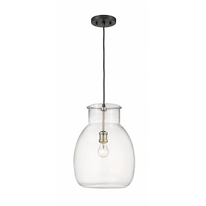 Bella - 1 Light Pendant in Retro Style - 12 Inches Wide by 16.5 Inches High - 1002041