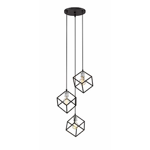 Vertical - 3 Light Pendant in Electric Style - 18 Inches Wide by 11 Inches High - 937965