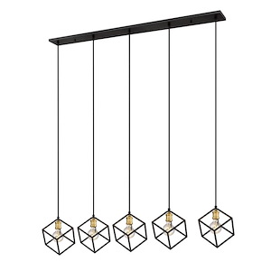 Vertical - 5 Light Island/Billiard in Electric Style - 10 Inches Wide by 11 Inches High - 937967