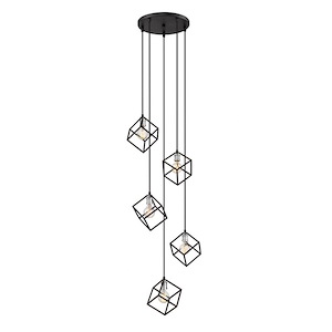 Vertical - 5 Light Pendant in Electric Style - 20.5 Inches Wide by 11 Inches High - 937968