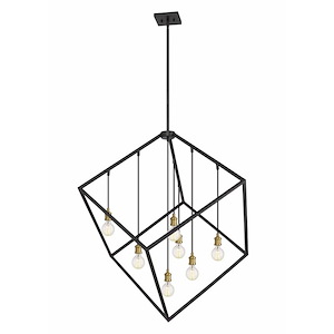Vertical - 7 Light Pendant in Linear Style - 44 Inches Wide by 47 Inches High - 937970