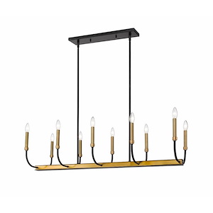 Haylie - 10 Light Island/Billiard in Linear Style - 14.5 Inches Wide by 134 Inches High - 937889