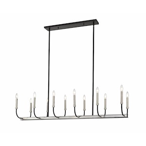Haylie - 12 Light Island/Billiard in Linear Style - 14.5 Inches Wide by 134 Inches High - 937890