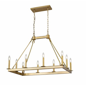Barclay - 10 Light Island/Billiard in Linear Style - 20 Inches Wide by 25.75 Inches High - 937830