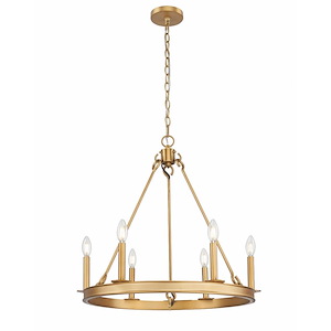 Barclay - 6 Light Chandelier-24.25 Inch Tall and 25 Inch Wide - 1365388