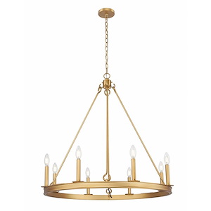 Barclay - 8 Light Chandelier-32 Inch Tall and 33 Inch Wide - 1365389