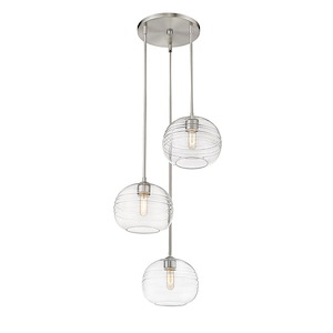 Harmony - 3 Light Pendant in Urban Style - 20 Inches Wide by 30 Inches High - 937886