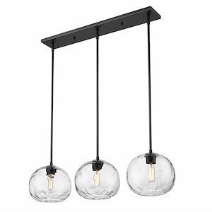 Chloe - 3 Light Linear Chandelier In Coastal Style-9.5 Inches Tall and 10 Inches Wide - 1316050