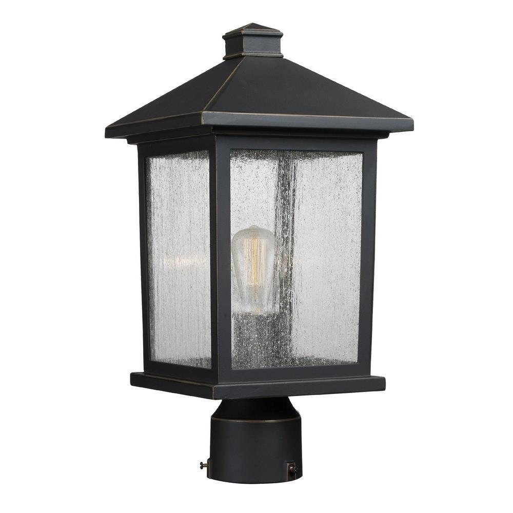 Z-Lite Portland 100-Watt 16-in Black Traditional Post Light Z-Lite Portland 100-Watt 16-in Black Traditional Post Light