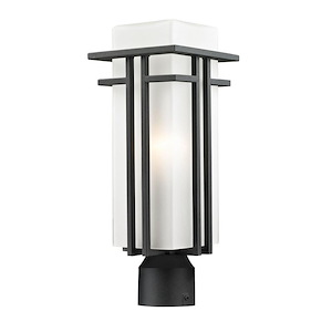 Abbey - 1 Light Outdoor Post Mount Lantern in Art Deco Style - 6.63 Inches Wide by 17.25 Inches High - 402294