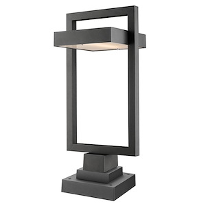 Luttrel - 12W 1 LED Outdoor Square Pier Mount Lantern in Contemporary Style - 10.5 Inches Wide by 24.25 Inches High - 689186