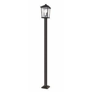 Beacon - 3 Light Outdoor Post Mount Lantern in Transitional Style - 12 Inches Wide by 107 Inches High - 856769