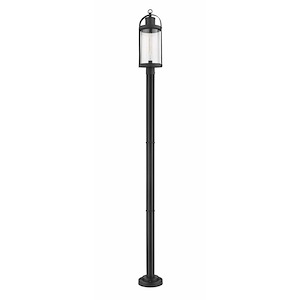 Roundhouse - 1 Light Outdoor Post Mount Lantern in Period Inspired Style - 9.25 Inches Wide by 98.5 Inches High - 856985