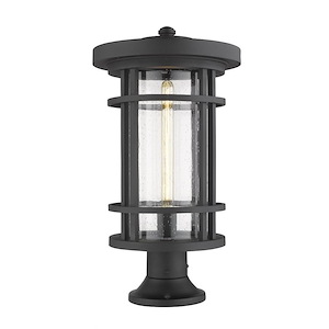 Jordan - 1 Light Outdoor Pier Mount Lantern in Craftsman Style - 12 Inches Wide by 22.25 Inches High - 856955