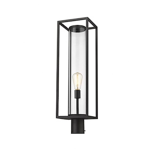Dunbroch - 1 Light Outdoor Pier Mount Lantern in Industrial Style - 8 Inches Wide by 27.75 Inches High - 1223276