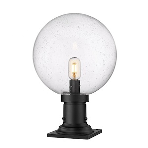 Laurent - 1 Light Outdoor Pier Mount Light with Square Base In Modern Style-17.75 Inches Tall and 12 Inches Wide - 1283305
