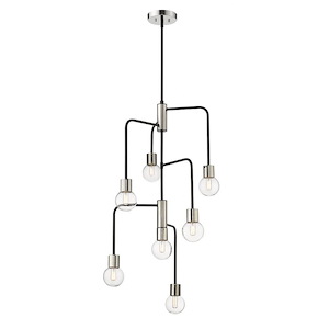 Neutra - 7 Light Chandelier in Linear Style - 22.5 Inches Wide by 42 Inches High - 937926