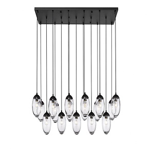 Arden - 17 Light Linear Chandelier-12 Inches Tall and 18 Inches Wide - 1332931