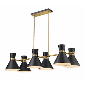 Soriano - 6 Light Chandelier In Modern Style-11 Inches Tall and 21.5 Inches Wide - 1093852