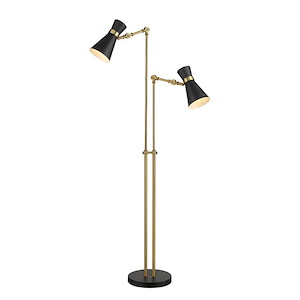 Soriano - 2 Light Floor Lamp In Modern Style-56.5 Inches Tall and 27.75 Inches Wide - 1093849