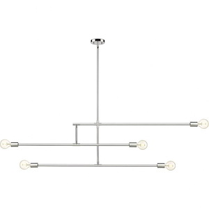 Modernist - 5 Light Chandelier In Sleek Style-15 Inches Tall and 4.75 Inches Wide - 1113125
