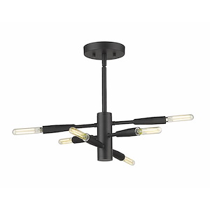 Ascension - 6 Light Semi-Flush Mount In Modern Style-15 Inches Tall and 12.5 Inches Wide - 1287913