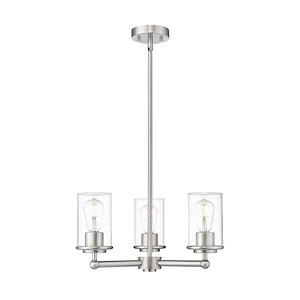 Thayer - 3 Light Chandelier In Modern Style-9.25 Inches Tall and 19 Inches Wide - 1325465