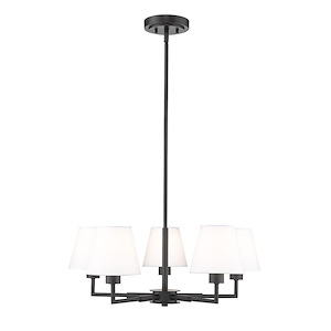 Leila - 5 Light Chandelier In Modern Style-10 Inches Tall and 26 Inches Wide - 1325473