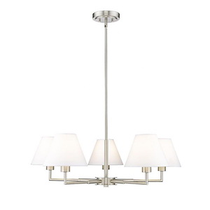 Leila - 5 Light Chandelier In Modern Style-10.75 Inches Tall and 34 Inches Wide - 1325474
