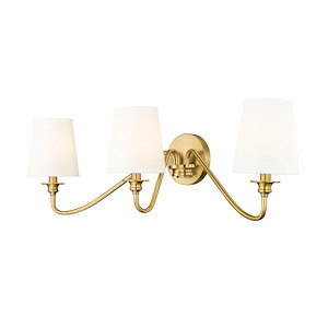 Gianna - 3 Light Wall Sconce In Industrial Style-9.75 Inches Tall and 32 Inches Wide - 1325499