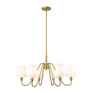 Gianna - 6 Light Chandelier In Industrial Style-17 Inches Tall and 32 Inches Wide - 1325501