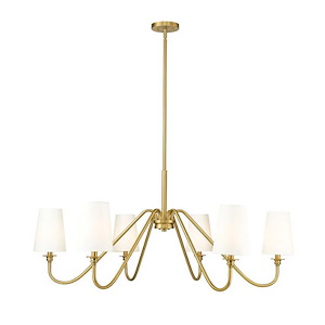 Gianna - 6 Light Chandelier In Industrial Style-20.75 Inches Tall and 46.25 Inches Wide - 1325502