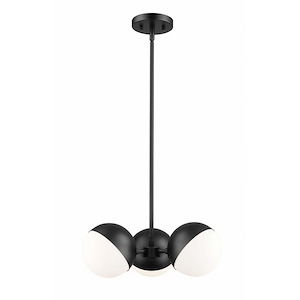 Realm Sphere - 3 Light Chandelier-6.25 Inch Tall and 17.25 Inch Wide - 1365442