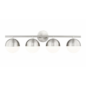 Realm Sphere - 4 Light Bath Vanity-9.75 Inch Tall and 32.25 Inch Wide - 1365445