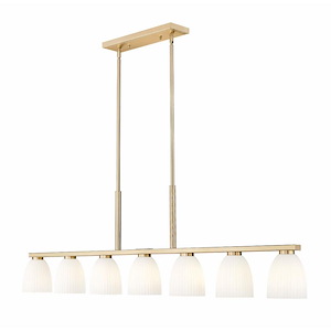Naya  - 7 Light Linear Chandelier-18.25 Inch Tall and 64 Inch Wide - 1374918