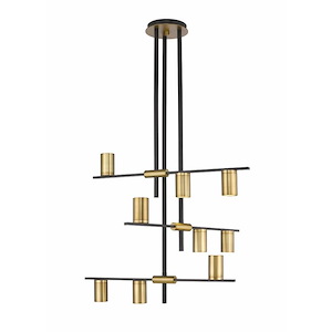 Calumet - 9 Light Chandelier In Contemporary Style-25 Inches Tall and 36 Inches Wide - 1113064