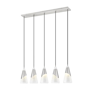Aimie  - 5 Light Linear Chandelier-15.75 Inch Tall and 7 Inch Wide - 1374935