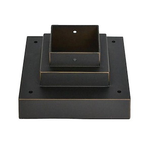 Accessory - Outdoor Square Pier Mount in Seaside Style - 6.75 Inches Wide by 3.5 Inches High - 689213